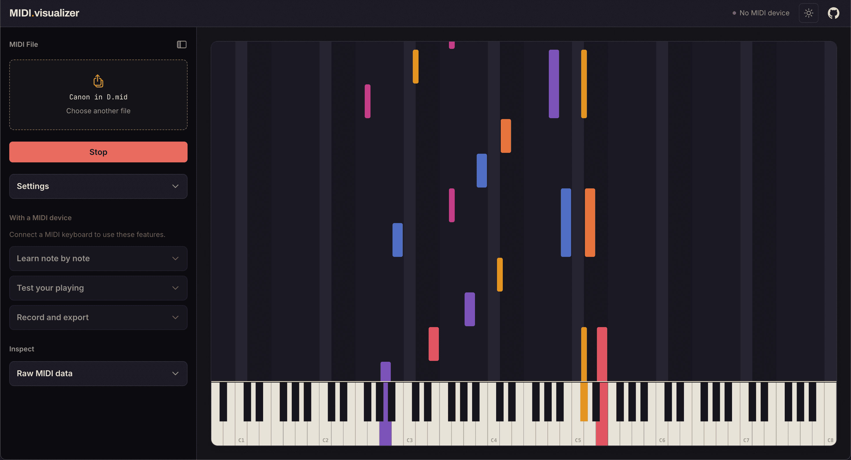 Midi Visualizer
